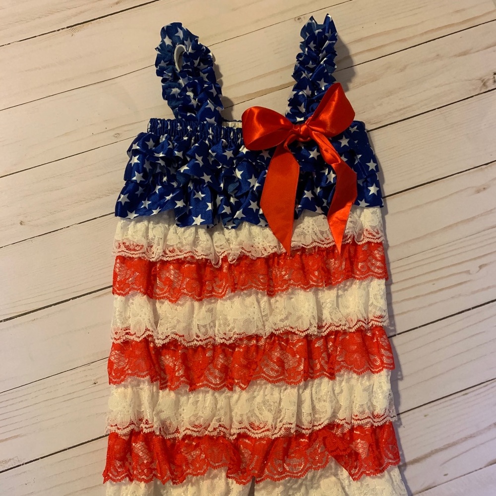Patriotic Ruffle Romper